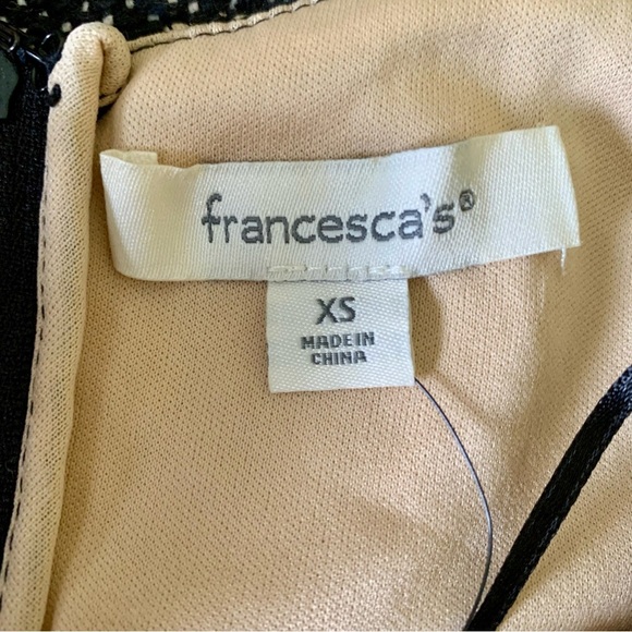 Francesca's Black Lace Overlay Sweetheart Fit & Flare Mini Dress SZ XS - Picture 6 of 6